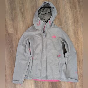 Gray with Pink The North Face Hyvent Womens Jacket Size S